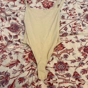 SKIMS Cream Shapewear Bodysuit